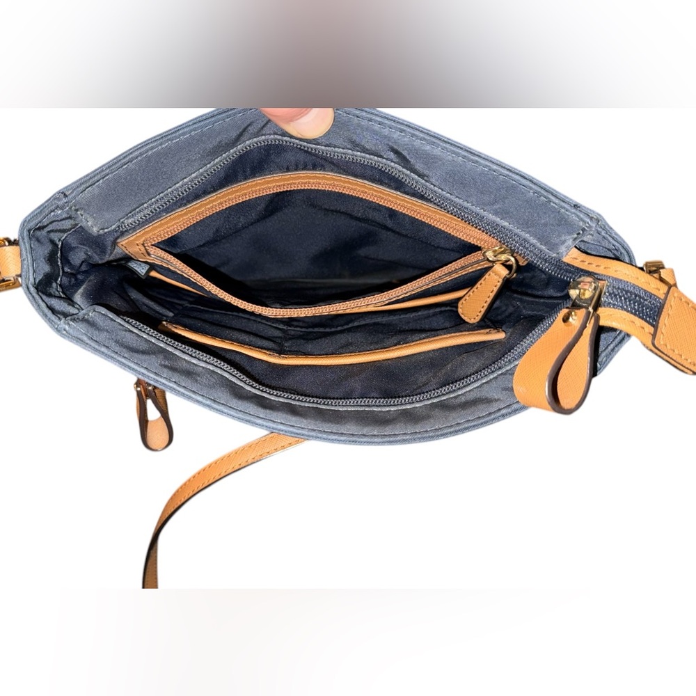 Michael Kors Kelsey Blue Nylon Crossbody Bag with Adjustable Strap - Picture 7 of 11